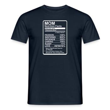 Valeurs nutritionnelles maternelles - T-shirt homme - marine - Devant - AI Model Male 178 light (178cm)