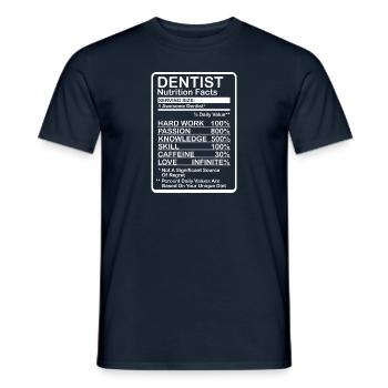 Information nutritionnelle du dentiste - T-shirt homme - marine - Devant - AI Model Male 178 light (178cm)