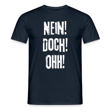 Nein doch ohh! - Ein Zitat von louis de funes - Männer T-Shirt - Navy - Vorne - AI Model Male 178 light (178cm)