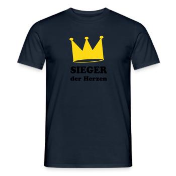 Sieger der Herzen - Männer T-Shirt - Navy - Vorne - AI Model Male 178 light (178cm)