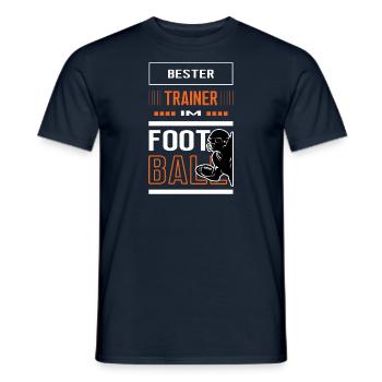 Bester Football Trainer Footballtrainer Training - Männer T-Shirt - Navy - Vorne - AI Model Male 178 light (178cm)