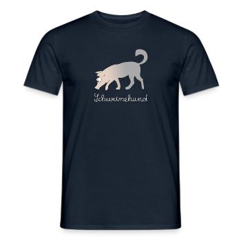 Schweinehund Hund Schwein - Männer T-Shirt - Navy - Vorne - AI Model Male 178 light (178cm)