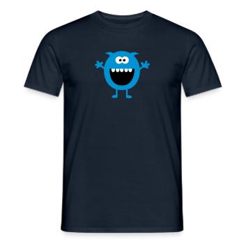 Lustiges Niedliches Monster (Free Hugs) - Männer T-Shirt - Navy - Vorne - AI Model Male 178 light (178cm)
