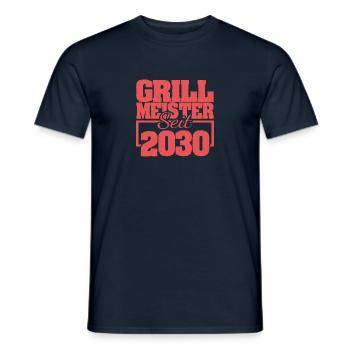 Grillen 2030 - Männer T-Shirt - Navy - Vorne - AI Model Male 178 light (178cm)