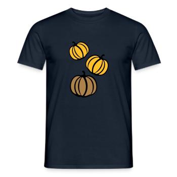 Kürbisse - Männer T-Shirt - Navy - Vorne - AI Model Male 178 light (178cm)