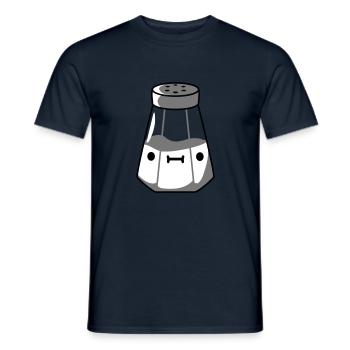 Salt shaker with face - Men's T-Shirt - navy - Front - AI Model Male 178 light (178cm)