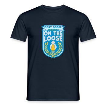 goose on the loose - Men's T-Shirt - navy - Front - AI Model Male 178 light (178cm)