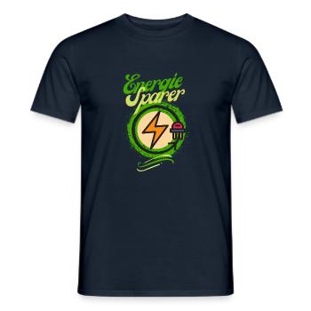 Energie Sparer Statement Design - Save Energy! - Männer T-Shirt - Navy - Vorne - AI Model Male 178 light (178cm)