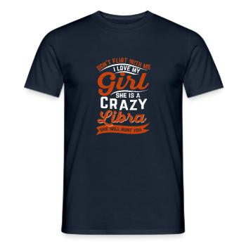 Flirte nicht mit mir, la. Paar Paare lustige Liebh - Männer T-Shirt - Navy - Vorne - AI Model Male 178 light (178cm)