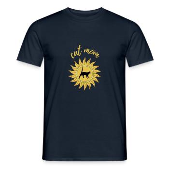 CAT mom Sonne - Männer T-Shirt - Navy - Vorne - AI Model Male 178 light (178cm)