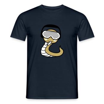 Cute Headphones Party Club Music Fun - Men's T-Shirt - navy - Front - AI Model Male 178 light (178cm)