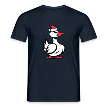 Noël de la bande dessinée de canard - T-shirt homme - marine - Devant - AI Model Male 178 light (178cm)
