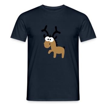 reindeer - Men's T-Shirt - navy - Front - AI Model Male 178 light (178cm)