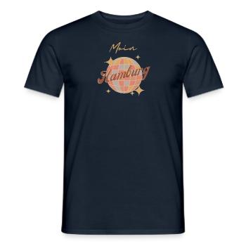 Moin Hamburg City Stadt Retro Vintage - Männer T-Shirt - Navy - Vorne - AI Model Male 178 light (178cm)