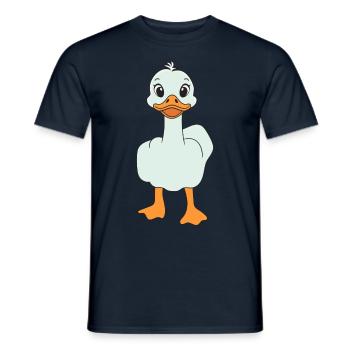 Drôle de majeur canard - T-shirt homme - marine - Devant - AI Model Male 178 light (178cm)