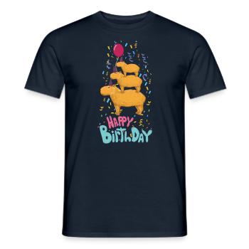 Capybara Birthday - Men's T-Shirt - navy - Front - AI Model Male 178 light (178cm)