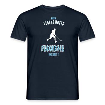 Floorball Spieler Floorballer Floorballspiel Spiel - Männer T-Shirt - Navy - Vorne - AI Model Male 178 light (178cm)