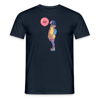 Little Girl With Balloon Dream Of Hope - Men's T-Shirt - navy - Front - AI Model Male 178 light (178cm)