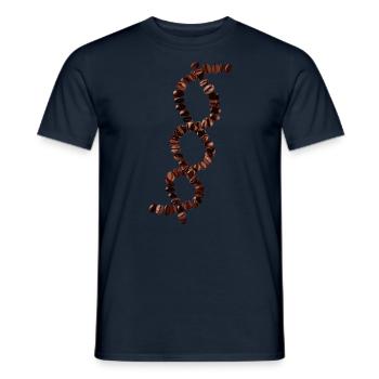 L’ADN du café - Helix - T-shirt homme - marine - Devant - AI Model Male 178 light (178cm)