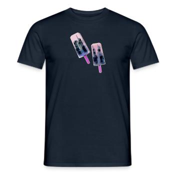 eis am stil,wassereis,buntes eis,sommer - Männer T-Shirt - Navy - Vorne - AI Model Male 178 light (178cm)