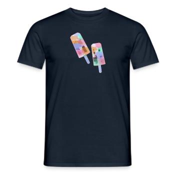 eis am stil,wassereis,buntes eis,sommer - Männer T-Shirt - Navy - Vorne - AI Model Male 178 light (178cm)