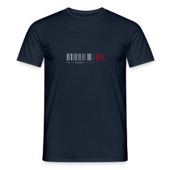 Echte Männer teilen nicht, zweideutiger Spruch - Männer T-Shirt - Navy - Vorne - AI Model Male 178 light (178cm)