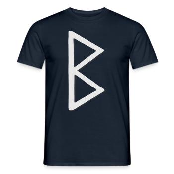 Futhark Runic Alphabet Berkana - Men's T-Shirt - navy - Front - AI Model Male 178 light (178cm)