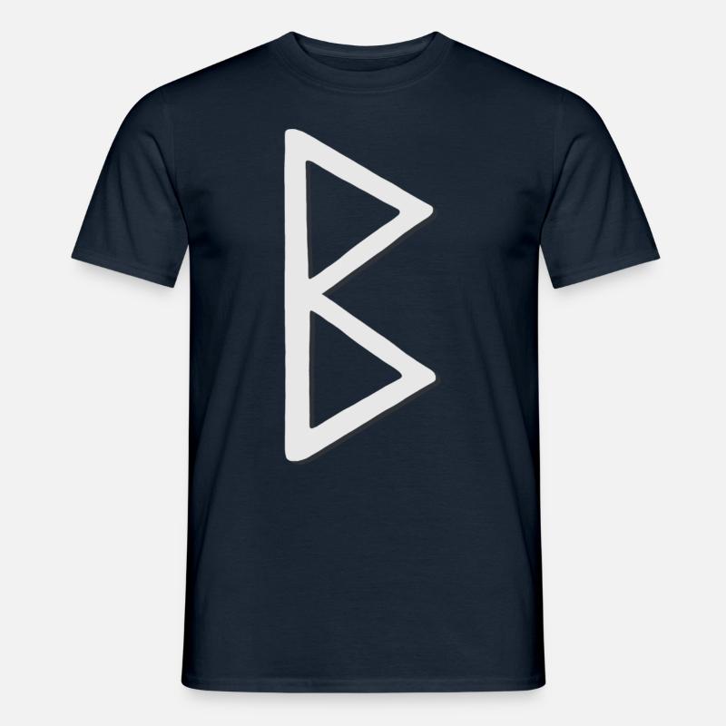 Futhark Runic Alphabet Berkana - Men's T-shirt - navy