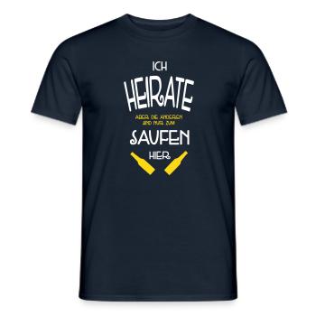 Junggesellen Abschied - Männer T-Shirt - Navy - Vorne - AI Model Male 178 light (178cm)