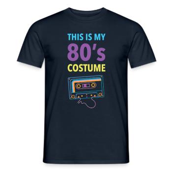 This Is My 80s Costume Retro Vintage Style - Men's T-Shirt - navy - Front - AI Model Male 178 light (178cm)