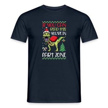 If You Can Read This You're in Fart Zone Christmas - Männer T-Shirt - Navy - Vorne - AI Model Male 178 light (178cm)