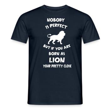 Zodiac Sign Leo Horoscope Saying Gift Idea - Men's T-Shirt - navy - Front - AI Model Male 178 light (178cm)