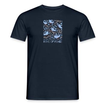 Friedenstauben - Männer T-Shirt - Navy - Vorne - AI Model Male 178 light (178cm)