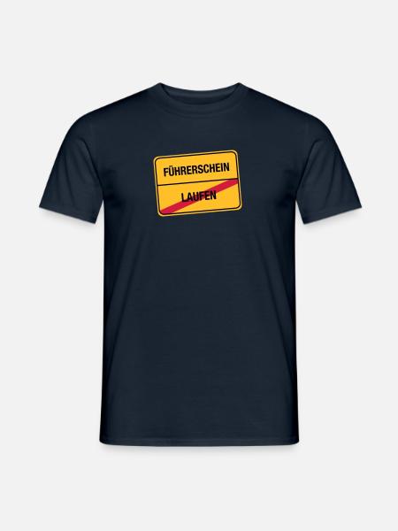Laufen - Führerschein (dh) - Männer T-Shirt - Navy