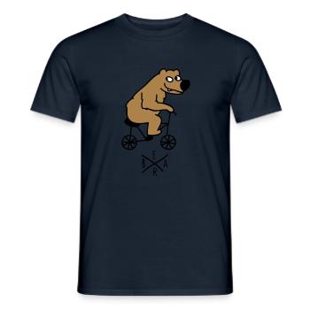 sporty bear - Men's T-Shirt - navy - Front - AI Model Male 178 light (178cm)