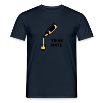 Trink MATE - Männer T-Shirt - Navy - Vorne - AI Model Male 178 light (178cm)