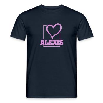 Alexis - Männer T-Shirt - Navy - Vorne - AI Model Male 178 light (178cm)
