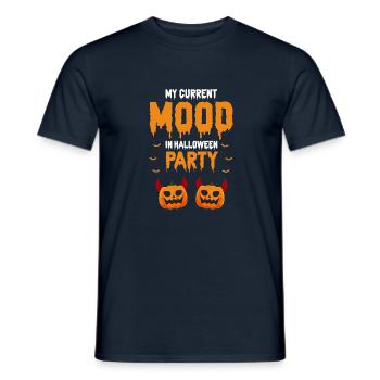 My Current Mood In Halloween Party Funny - Men's T-Shirt - navy - Front - AI Model Male 178 light (178cm)