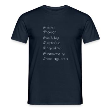 нет войне kein krieg no war - Männer T-Shirt - Navy - Vorne - AI Model Male 178 light (178cm)