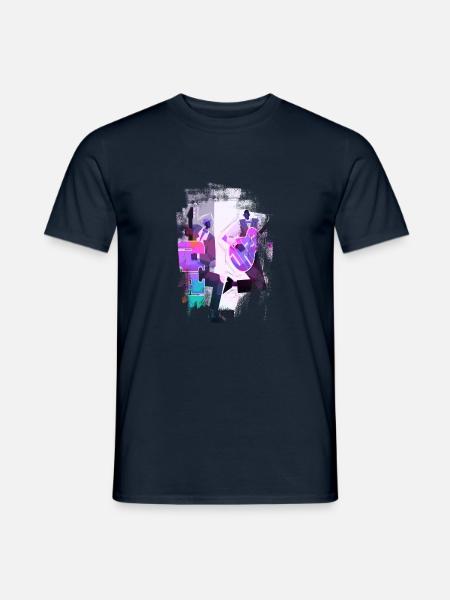 Musik Retro Heavy Metal Hard Rock Punk Vinyl Pop - Männer T-Shirt - Navy