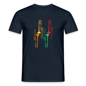 Trombone Collection - Trombone Player - Men's T-Shirt - navy - Front - AI Model Male 178 light (178cm)
