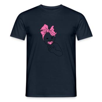 baby middlefinger pink - Männer T-Shirt - Navy - Vorne - AI Model Male 178 light (178cm)