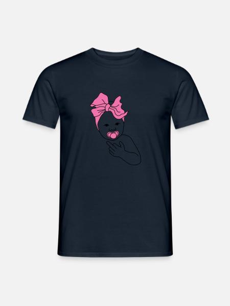 baby middlefinger pink - Männer T-Shirt - Navy