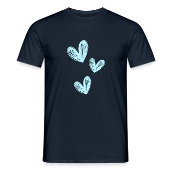 Love blue - Männer T-Shirt - Navy - Vorne - AI Model Male 178 light (178cm)