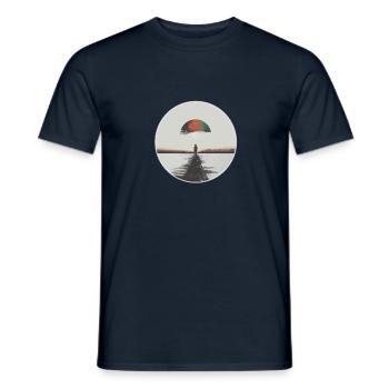 kenyan female walking a path to sun pride national - Männer T-Shirt - Navy - Vorne - AI Model Male 178 light (178cm)