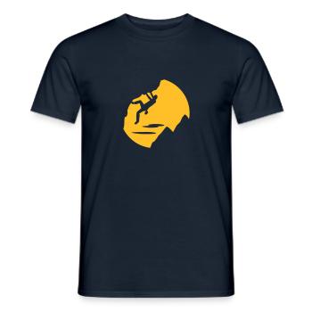Climbing, rope, knots, mountain, carbine, hiking, - Men's T-Shirt - navy - Front - AI Model Male 178 light (178cm)