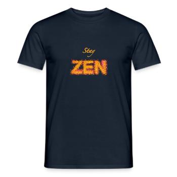ZEN - T-shirt homme - marine - Devant - AI Model Male 178 light (178cm)