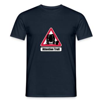 Attention Troll - Men's T-Shirt - navy - Front - AI Model Male 178 light (178cm)