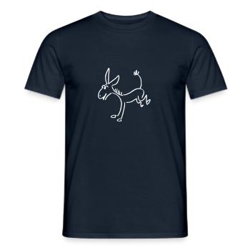 Esel - Männer T-Shirt - Navy - Vorne - AI Model Male 178 light (178cm)