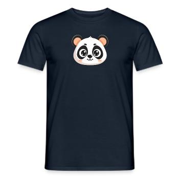 Pandakopf, niedliches Tier, Pandamuster - Männer T-Shirt - Navy - Vorne - AI Model Male 178 light (178cm)